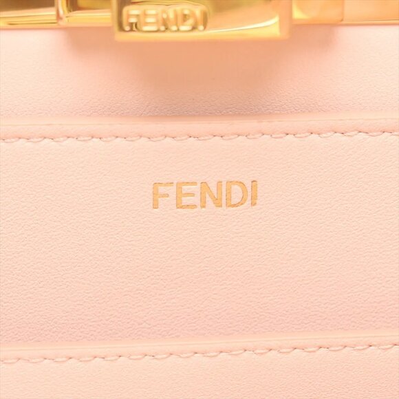 Fendi Peek-a-boo ICU Co., Ltd. Medium Leather 2 Way Handbag Gray 8BN321 - Picture 12 of 13